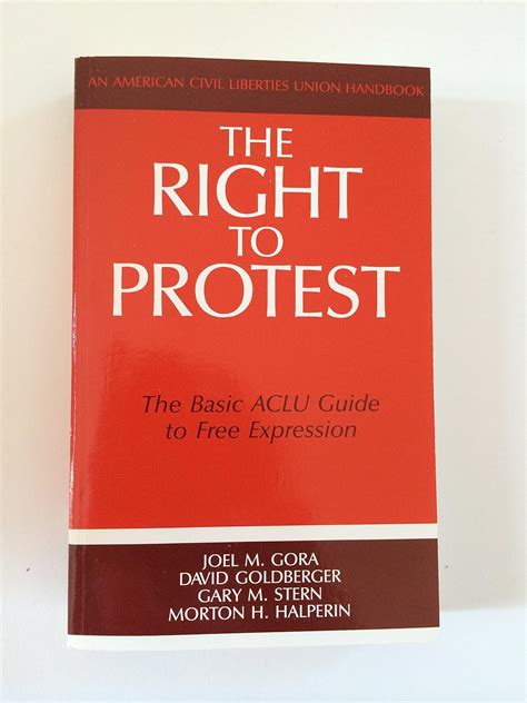 The right to protest the basic aclu guide to free expression aclu handbook. - Lokale geschiedenis tussen lering & vermaak.